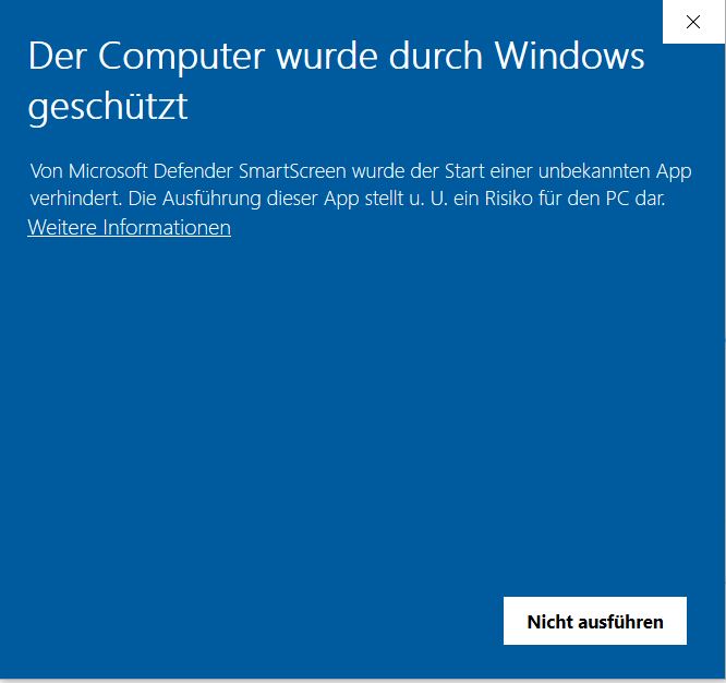 Computer wurde durch Windows geschützt Teil 1