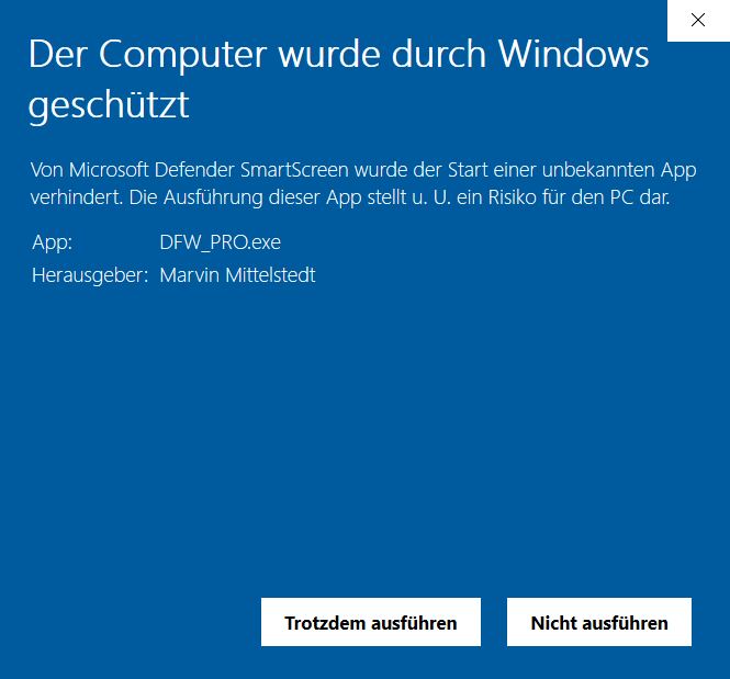 Computer wurde durch Windows geschützt Teil 2